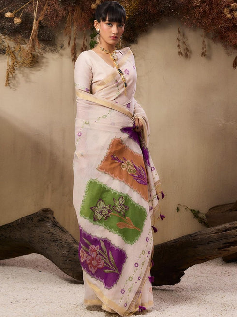 Vasthrlay Handloom Unstitched Saree