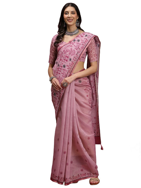 Vasthrlay Madhubani Printed Unstitched Hs Ethnic Wear