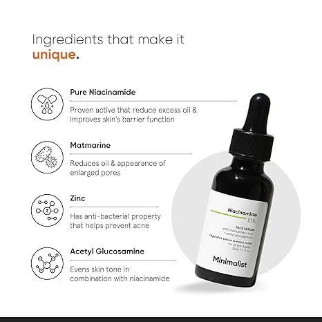 Minimalist Oil Control & Anti-Acne 10% Niacinamide Face Serum