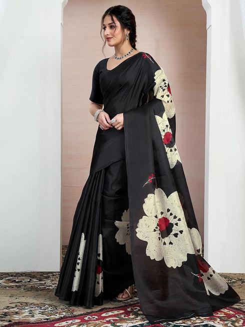 Vasthrlay Bhagalpuri Printed Unstitched 4160s232n Black3