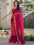 Vasthrlay Georgette Bandhani Unstitched Pink Saree
