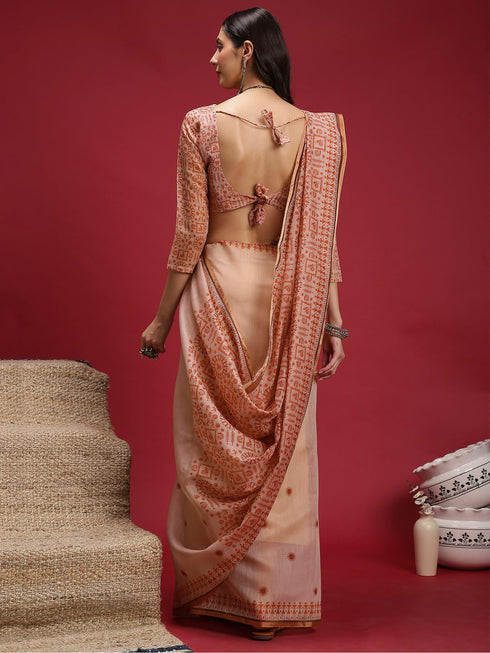 Vasthrlay Madhubani Printed Unstitched Hs Ethnic Wear