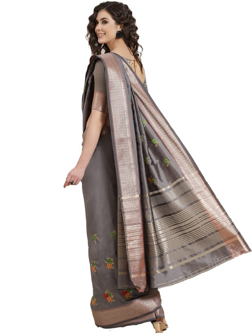Vasthrlay Colourful Embroidery Saree