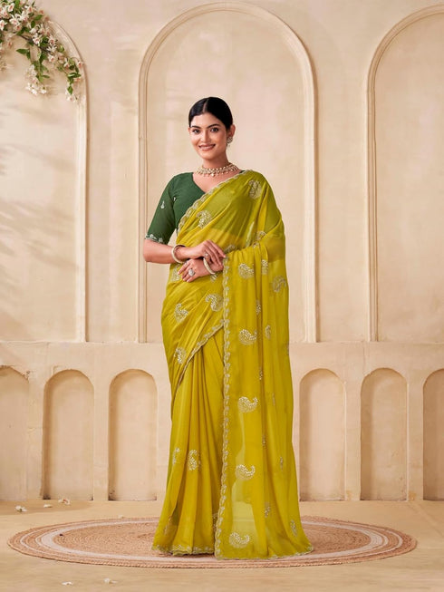 Vasthrlay Georgette Embroidery Unstitched