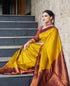 Vasthrlay Yellow Kanjivaram Saree