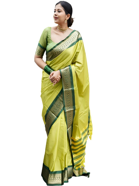 Vasthrlay Banarasi Unstitched Saree