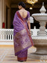 Vasthrlay Womens Weaving Unstitched Lavender Saree