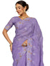 Vasthrlay Shimmer Embroidery Olive Saree