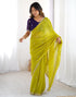 Vasthrlay Sequence Embroidery Unstitched Dark Green Saree