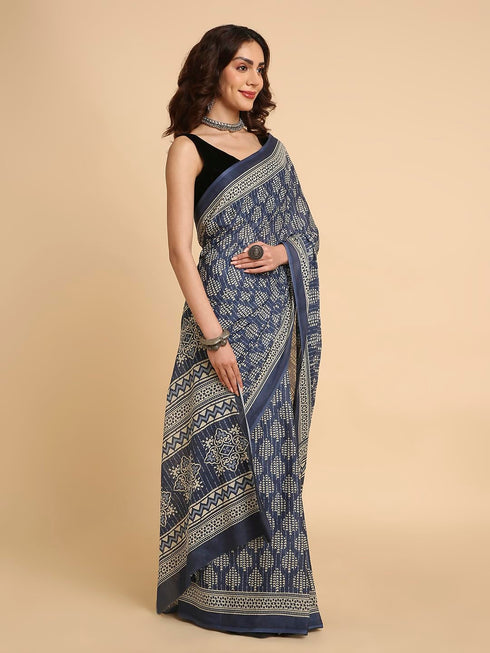 Vasthrlay Lightweight Breathable Traditional Printed Saree