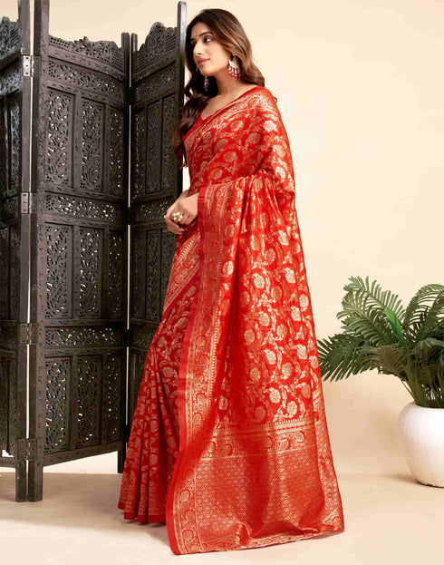 Vasthrlay Banarasi Traditional Unstitched Saree