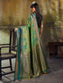 Vasthrlay Striped Tassels Unstitched Designer Ethnic Wear