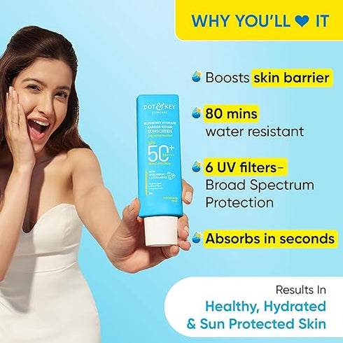 DOT & KEY Dot&Key Blueberry Hydrate Barrier Repair Sunscreen Spf 50+Pa++++