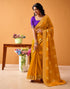 Vasthrlay Weaving Printed Unstitched Maroon Saree