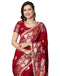 Vasthrlay Kanjivaram Banarasi Unstitched Red Saree