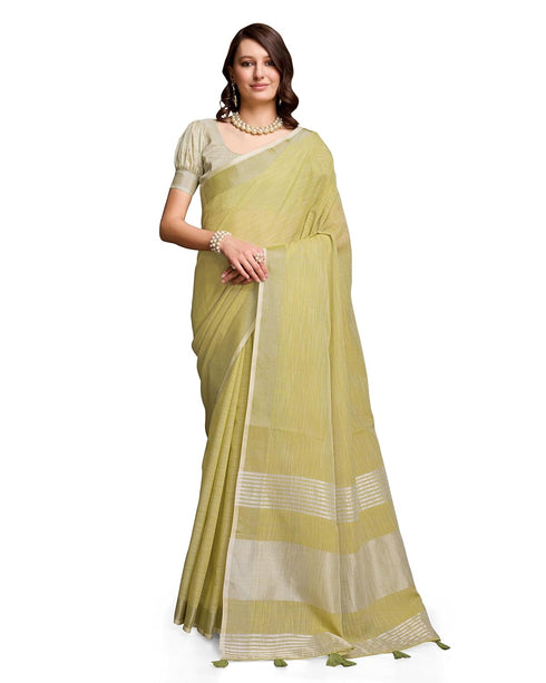 Vasthrlay Women's Cotton Unstitched Blouse Saree