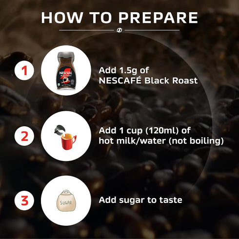 Nescafe Black Roast Instant Coffee 90g