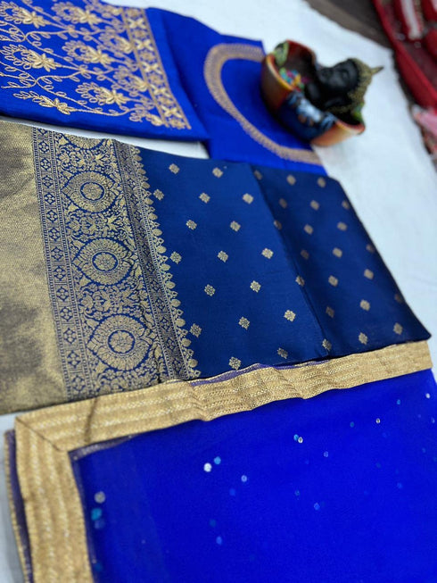 Vasthrlay Traditional Kanjivaram Kanchipuram Weaving Stitched