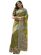 Vasthrlay Shimmer Printed Unstitched Lime Green Saree