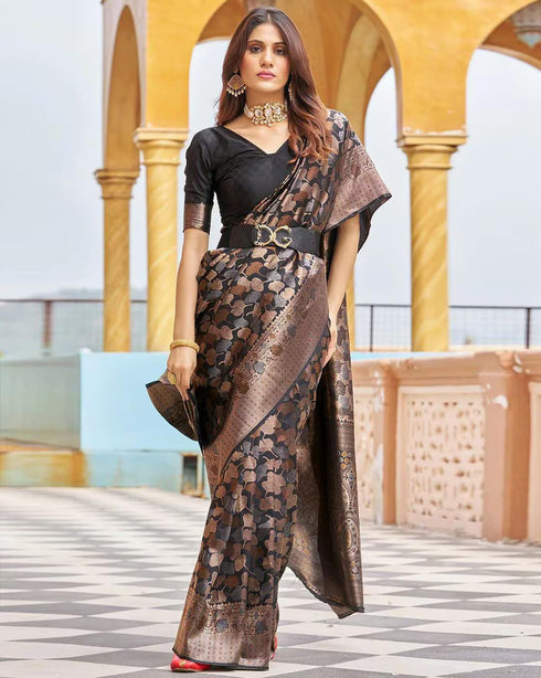Vasthrlay Banarasi Designer Unstitched Saree