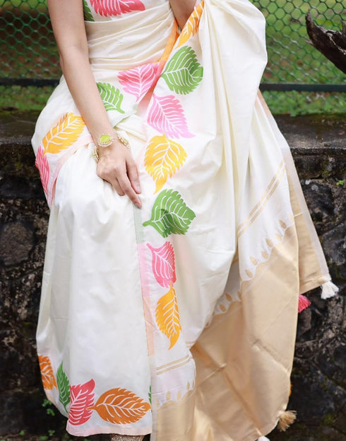 Vasthrlay Womens Jacquard Unstitched Lavender Saree