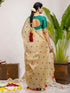 Vasthrlay Printed Off White1 White Saree
