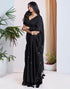 Vasthrlay Womens Sequence Unstitched Red Saree