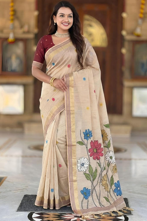 Vasthrlay Kanjivaram Cotton Blouse Ethnic Wear
