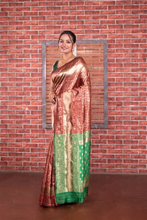 Vasthrlay Banarasi Traditional Unstitched Saree