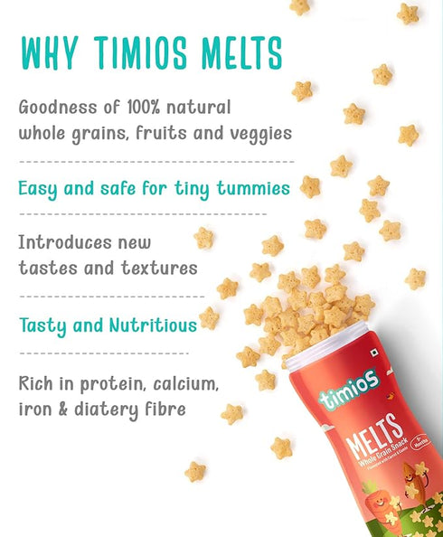 Timios Melts Wholegrain Preservative Free Kids Snacks
