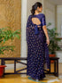 Vasthrlay Georgette Printed Unstitched Wine Saree