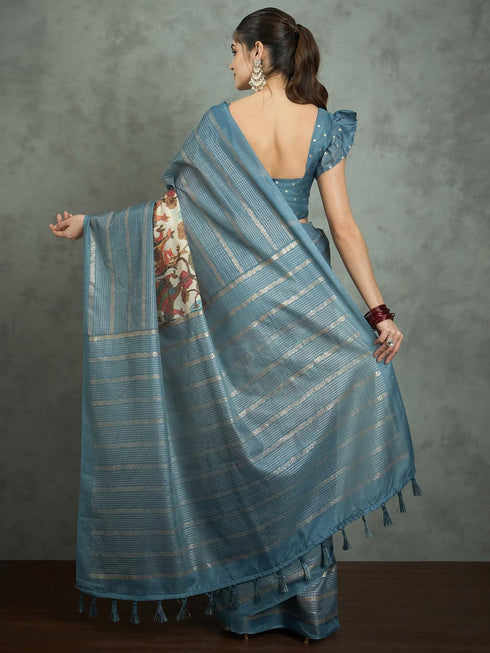 Vasthrlay Kalamkari Printed Unstitched Su Ethnic Wear