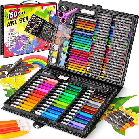 Cable World Arts and Crafts Supplies 150 Pack Drawing Painting Set