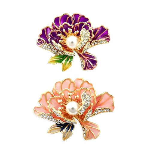 Aeenioy Brooch Pin for Women | Elegant Peony Flower