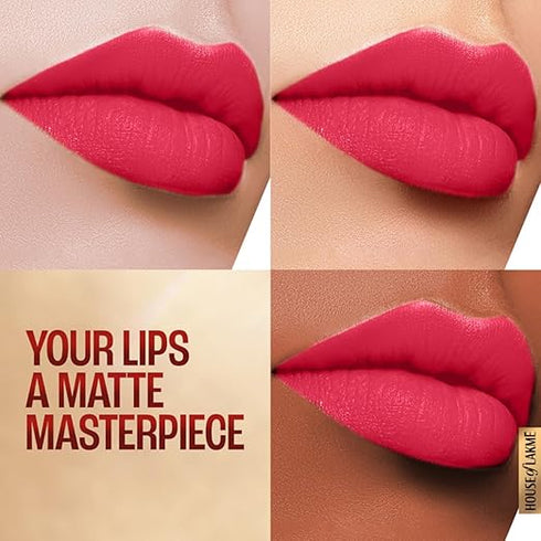 Lakme 9 To 5 Primer + Matte Lip Color MP2 Ruby Rush