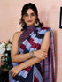 Vasthrlay Chanderi Printed Unstitched Teal Saree