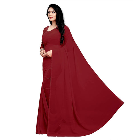 VasthrlayTextile Georgette Unstitched Pink Free Ethnic Wear