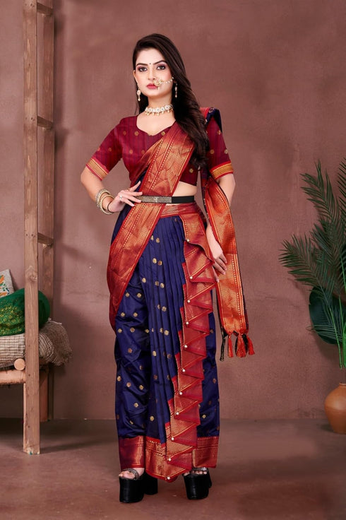 Vasthrlay Paithani Maharashtrian Contrast Traditional