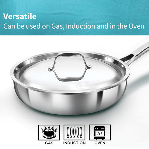 Hawkins Pro 22 cm Frying Pan Triply Stainless Steel Fry Pan