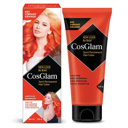 Semi Permanent Hair Color for Women & Men (#33 Vibrant Orange)