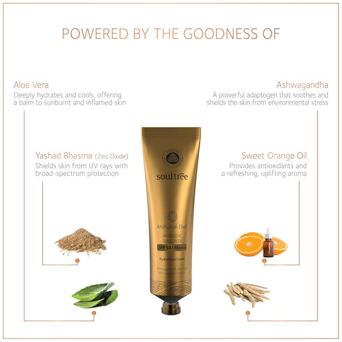 SoulTree Anshumali Elixir Ayurvedic Sunscreen SPF 50 PA+++