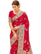 Vasthrlay Womens Banarasi Unstitched Mauve Saree