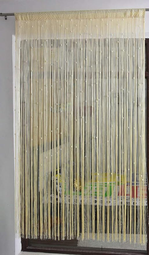 Polyester Solid Pattern Beautiful Threads String Door Curtain
