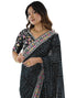 Vasthrlay Georgette Bandhani Unstitched Purple Saree