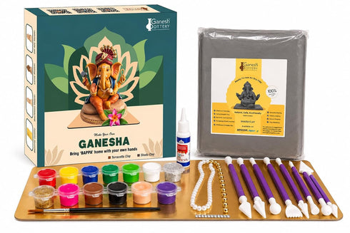 Ganesh Pottery Eco Friendly Ganesha Idol Making Kit