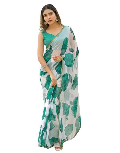 Vasthrlay Chiffon Blouse Maroon Saree