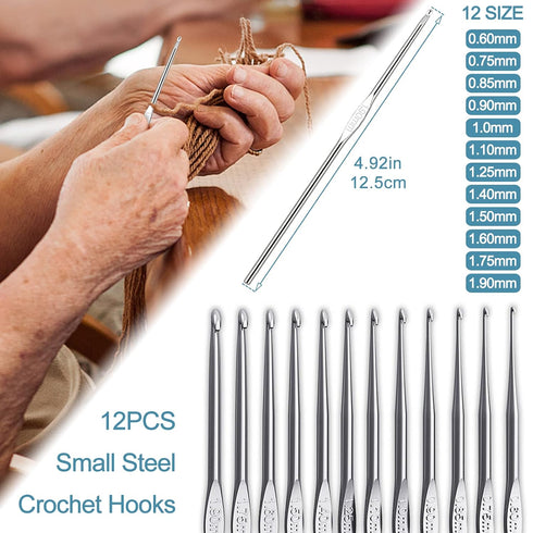 58 Pcs Crochet Kit: Beginner Adults, Kids Ergonomic Crochet Hooks Set with Case, DIY