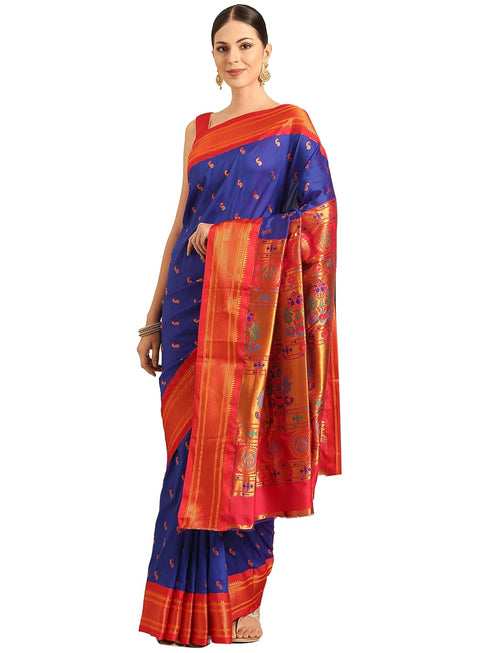 Vasthrlay Paithani Purple Saree
