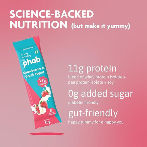 Phab Strawberries | Greek Yogurt Protein Bars