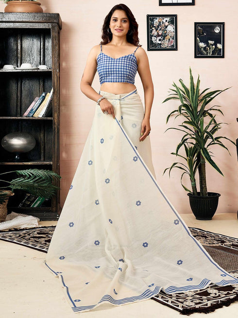 Vasthrlay Georgette Embroidery Black Saree